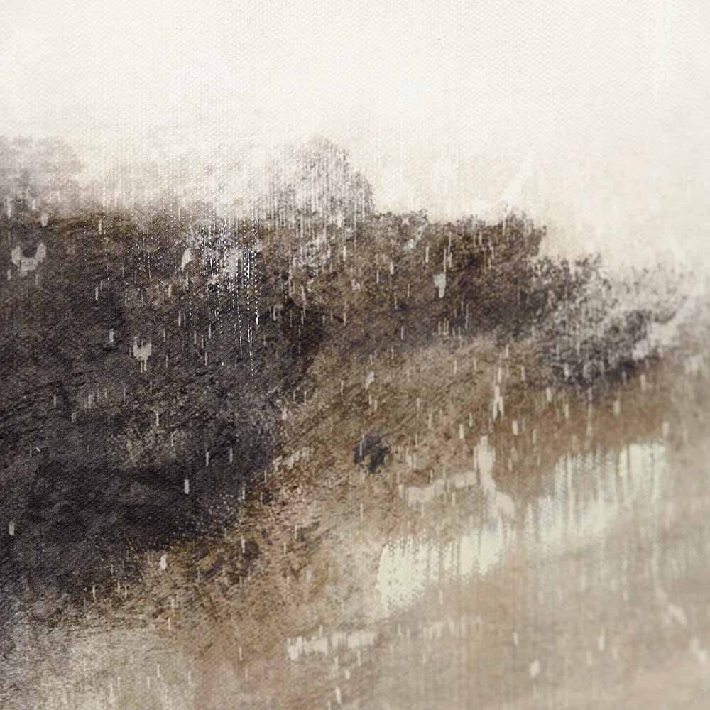 Grey & White Abstract Canvas with Black Frame - CLEARANCE